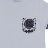 Dolce & Gabbana White Cargo Print Trims T-Shirt