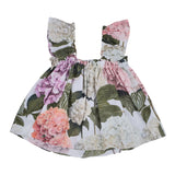 Dolce & Gabbana Pink & Green Hydrangea Print Poplin Top