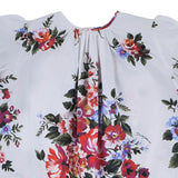 Dolce & Gabbana White & Red Floral Poplin Dress