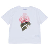 Dolce & Gabbana White Hydrangea Print T-Shirt