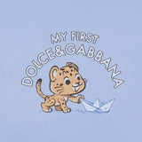 Dolce & Gabbana Blue Leopard With Boat Print Blanket