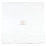 Dolce & Gabbana White & Beige Logo Print Blanket
