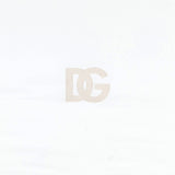Dolce & Gabbana White & Beige Logo Print Blanket