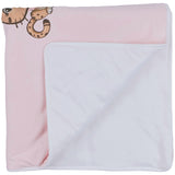 Dolce & Gabbana Pink & White Leopard Print Blanket