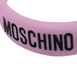 Moschino Pink Cotton Padded Logo Hairband