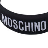 Moschino Black Cotton Padded Logo Hairband