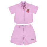 Moschino Pink Cotton Teddy & Heart Shorts Set