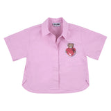 Moschino Pink Cotton Teddy & Heart Shorts Set