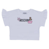 Moschino White & Black Logo Shorts Set With Patches