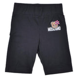 Moschino White & Black Logo Shorts Set With Patches