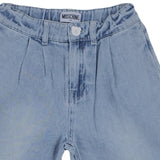 Moschino Blue Denim Barrel Leg Jeans With Cherry Print