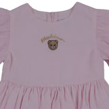 Moschino Pink Teddy Logo-Embroidery Voluminous Dress