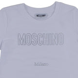 Moschino White Dress With Rhinstone Embellishments