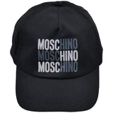 Moschino Black Cap With Rubberised Logos