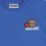 Moschino Light Blue T-Shirt With Embossed Details
