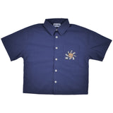 Moschino Blue Cotton Shirt With Teddy Bear Logo