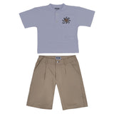Moschino White T-Shirt & Beige Shorts Set