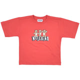 Moschino Red Cotton T-Shirt With 3 Bears Logo