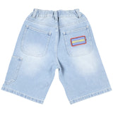 Moschino Blue Denim Shorts With Patches