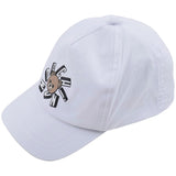 Moschino White Cap With Teddy Bear Logo