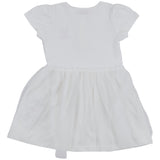 Moschino White Teddy Logo Tulle Dress