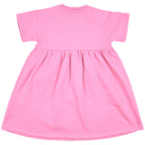 Moschino Pink Cotton Dress With Teddy Bear Pockets