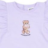 Moschino Lilac Teddy Bear & Flowers Dress