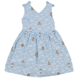 Moschino Blue All Over Teddy Bear & Cloud Print Dress