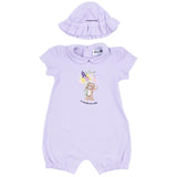 Moschino Lilac Teddy Bear Logo Shortie Set