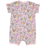Moschino Pink Teddy-Print Romper Set