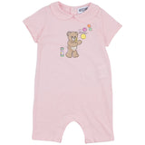 Moschino Pink Teddy-Print Romper Set