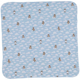 Moschino Blue Teddy Bear & Cloud Print Blanket