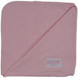 Moschino Pink Teddy Bear & Cloud Print Blanket