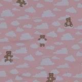Moschino Pink Teddy Bear & Cloud Print Blanket