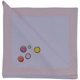 Moschino White & Pink Graphic Print Blanket