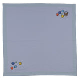 Moschino White & Blue Graphic Print Blanket