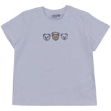 Moschino White Teddy Logo T-Shirt In Cotton Jersey