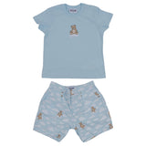 Moschino Blue Teddy & Cloud-Print T-Shirt & Shorts Set