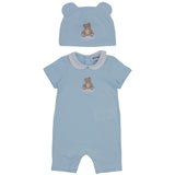 Moschino Blue Romper With Teddy Bear