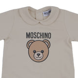 Moschino Beige Teddy-Print Peter-Pan-Collar Pajamas