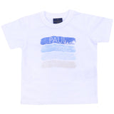 Paul & Shark White Watercolor Logo T-Shirt