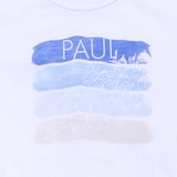 Paul & Shark White Watercolor Logo T-Shirt