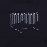 Paul & Shark Black Shark Outline T-Shirt