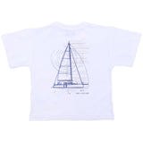 Paul & Shark White Subtle Sailboat Graphic T-Shirt