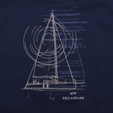 Paul & Shark Navy Subtle Sailboat Graphic T-Shirt