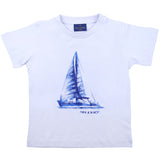 Paul & Shark Light Blue T-Shirt With Yacht Print