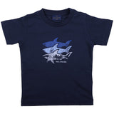 Paul & Shark Navy T-Shirt With Shark Print