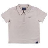 Paul & Shark Beige Panel Zip Polo Shirt