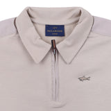 Paul & Shark Beige Panel Zip Polo Shirt