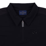 Paul & Shark Black Panel Zip Polo Shirt